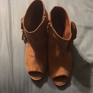 Size 7 Charming Charlie open-toe boots